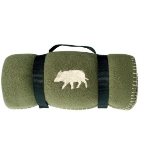 Plaid polaire logo sanglier