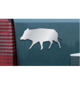 Logo chromé 3D sanglier