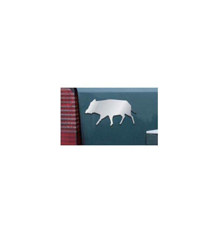 Logo chromé 3D sanglier